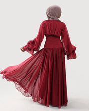 Hala Rose Gown | Burgundy