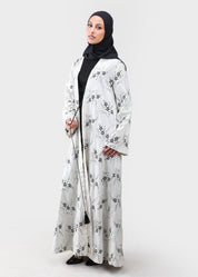 Lamees Linen Embroidered Abaya
