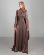 Yana Metallic Gown | Bronze