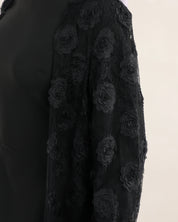 Wardeh Floral Abaya | Noir