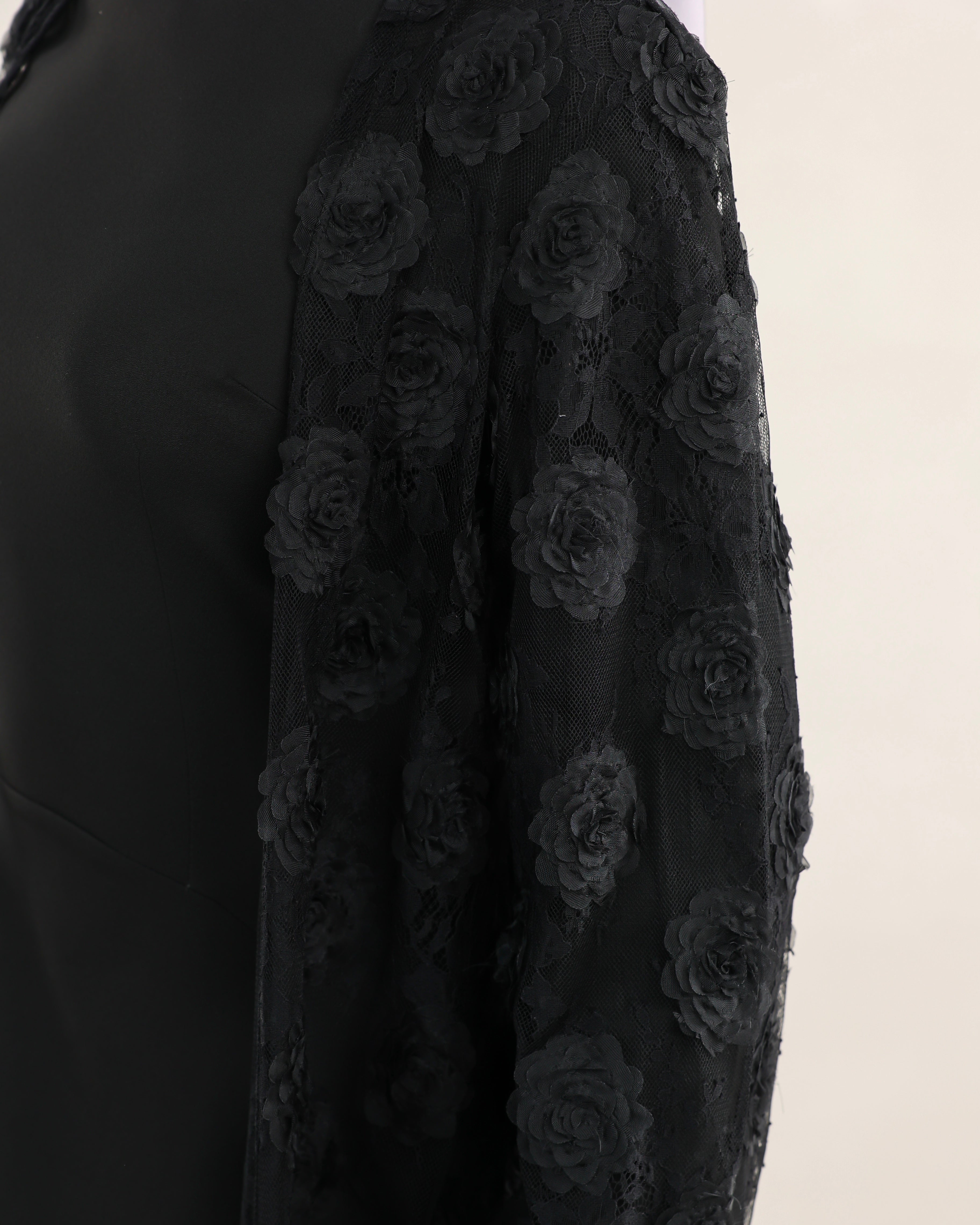 Wardeh Floral Abaya | Noir