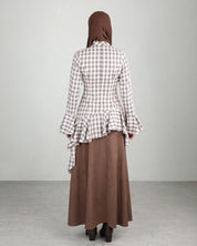 Nawal Ruffled Top | Plaid