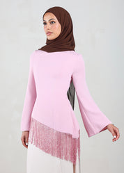 Iman Fringe Tunic | Pink
