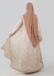 Catalina Crochet Abaya | Khaki