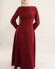 Wardeh Dress | Burgundy