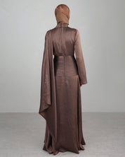 Yana Metallic Gown | Bronze