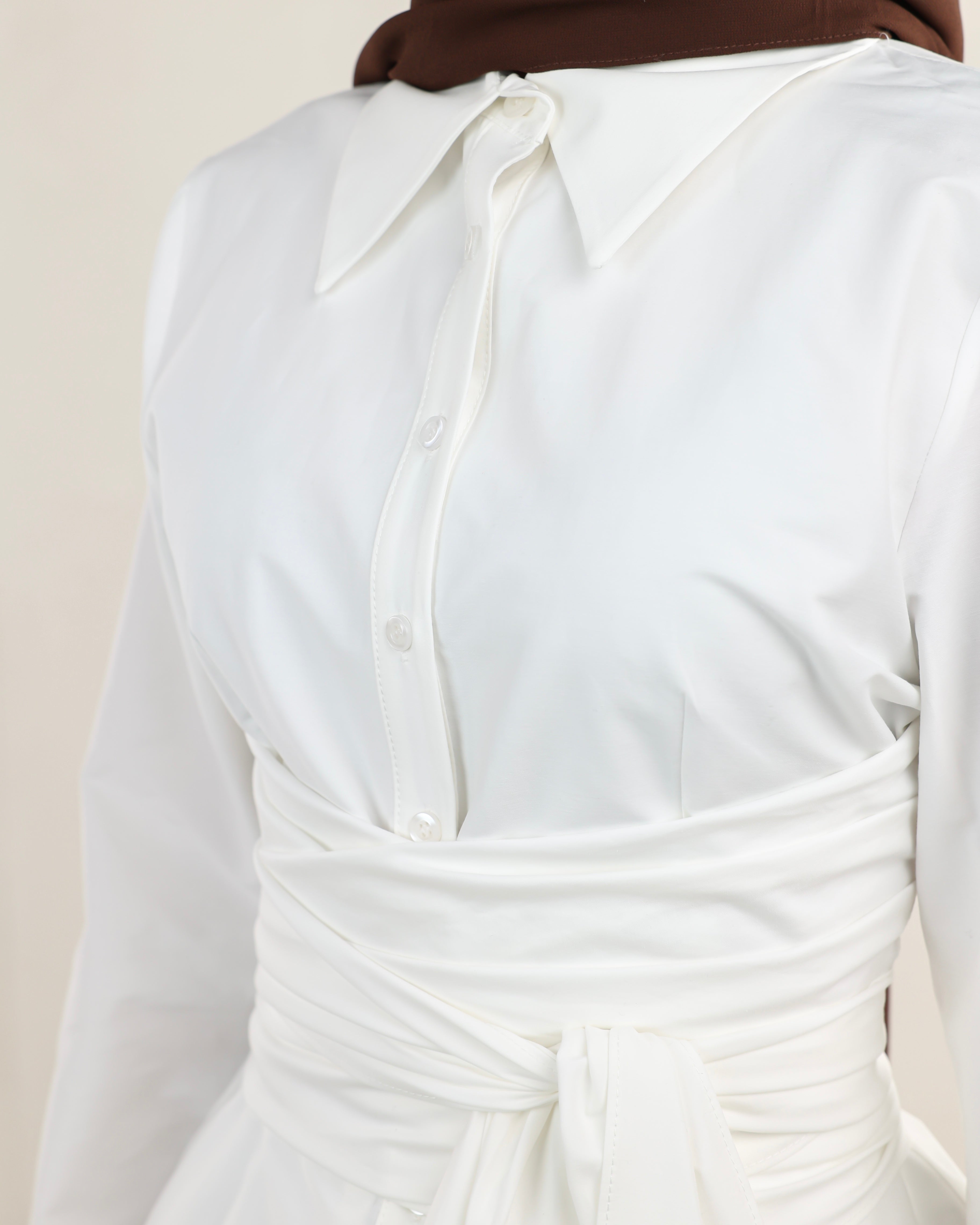 Hana Wrap Shirt | Ivory
