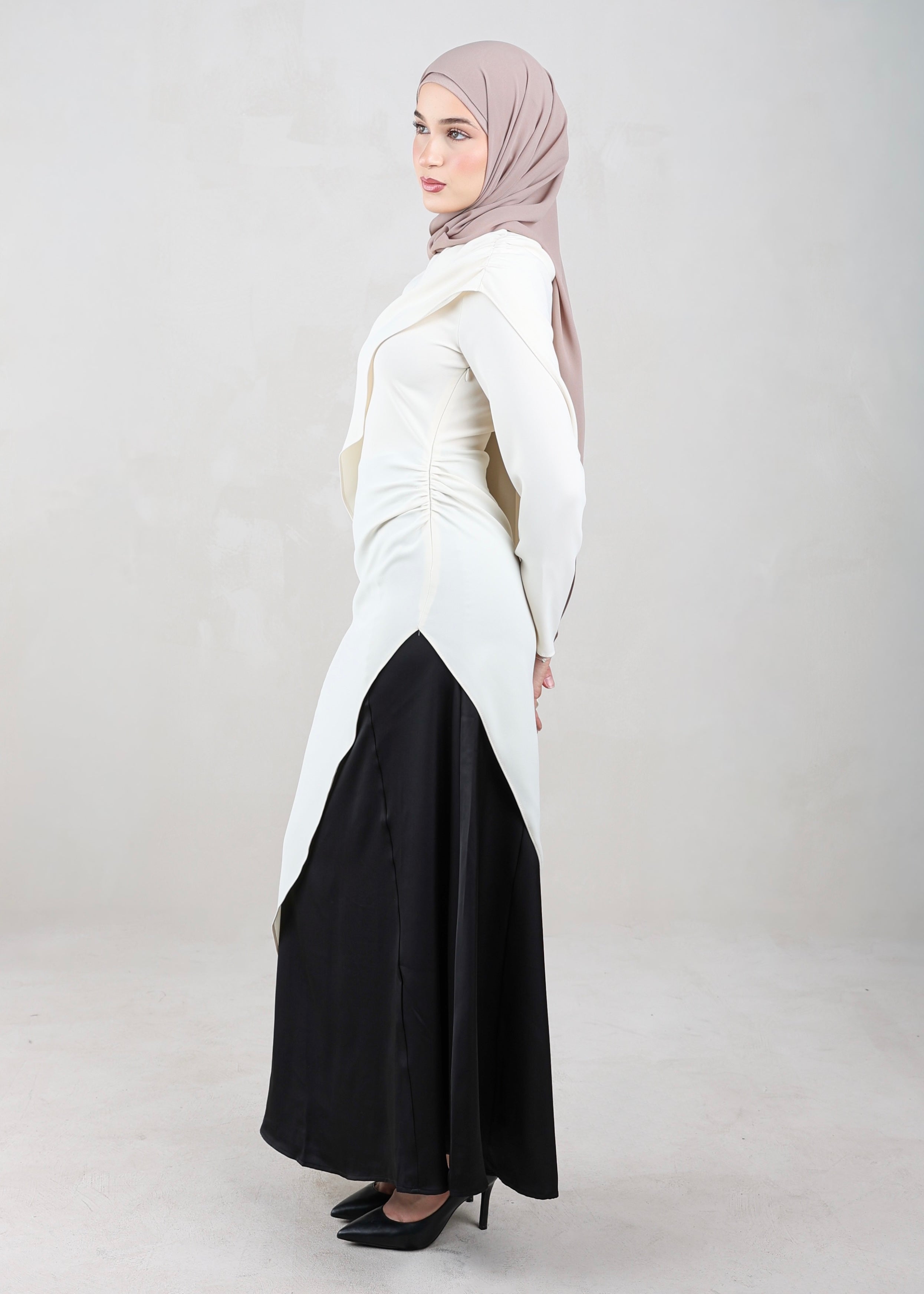 Aleen Asymmetrical Tunic | Ecru