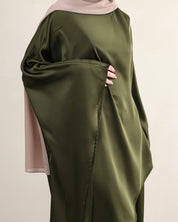 Luna Asymmetrical Drape Set | Olive