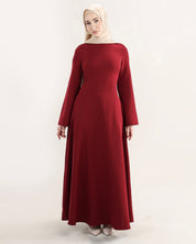 Wardeh Dress | Burgundy