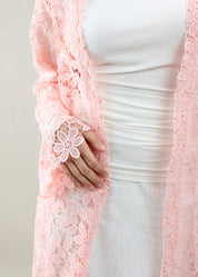 Catalina Crochet Abaya | Pink