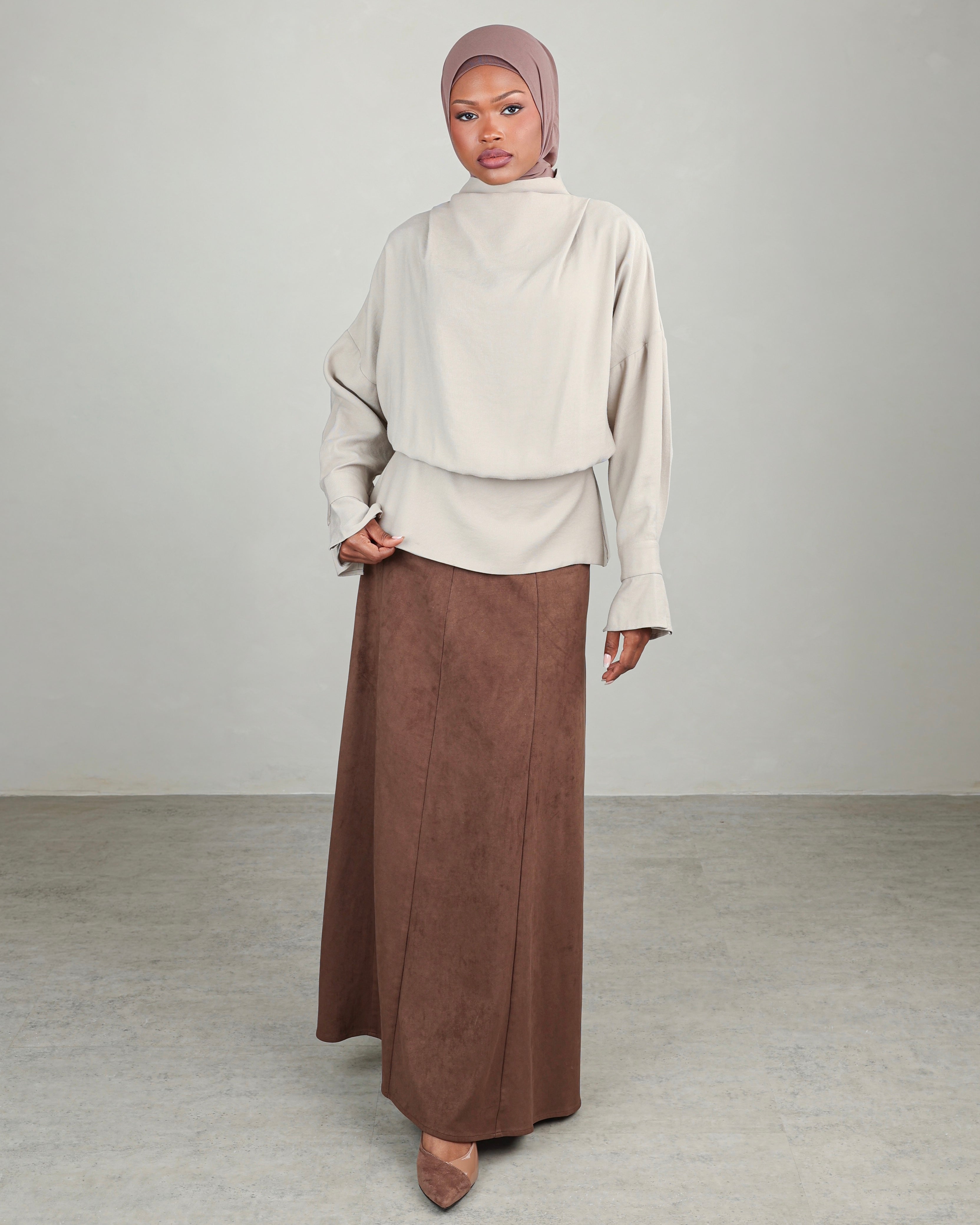 Sana Draped Top | Stone