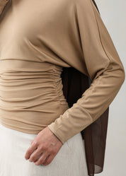 Naomi Batwing Top | Hazelnut
