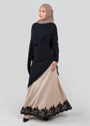 Aleen Asymmetrical Cape Tunic | Noir