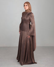 Yana Metallic Gown | Bronze