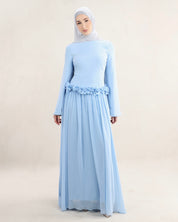 Amaya Flowerfall Gown | Baby Blue