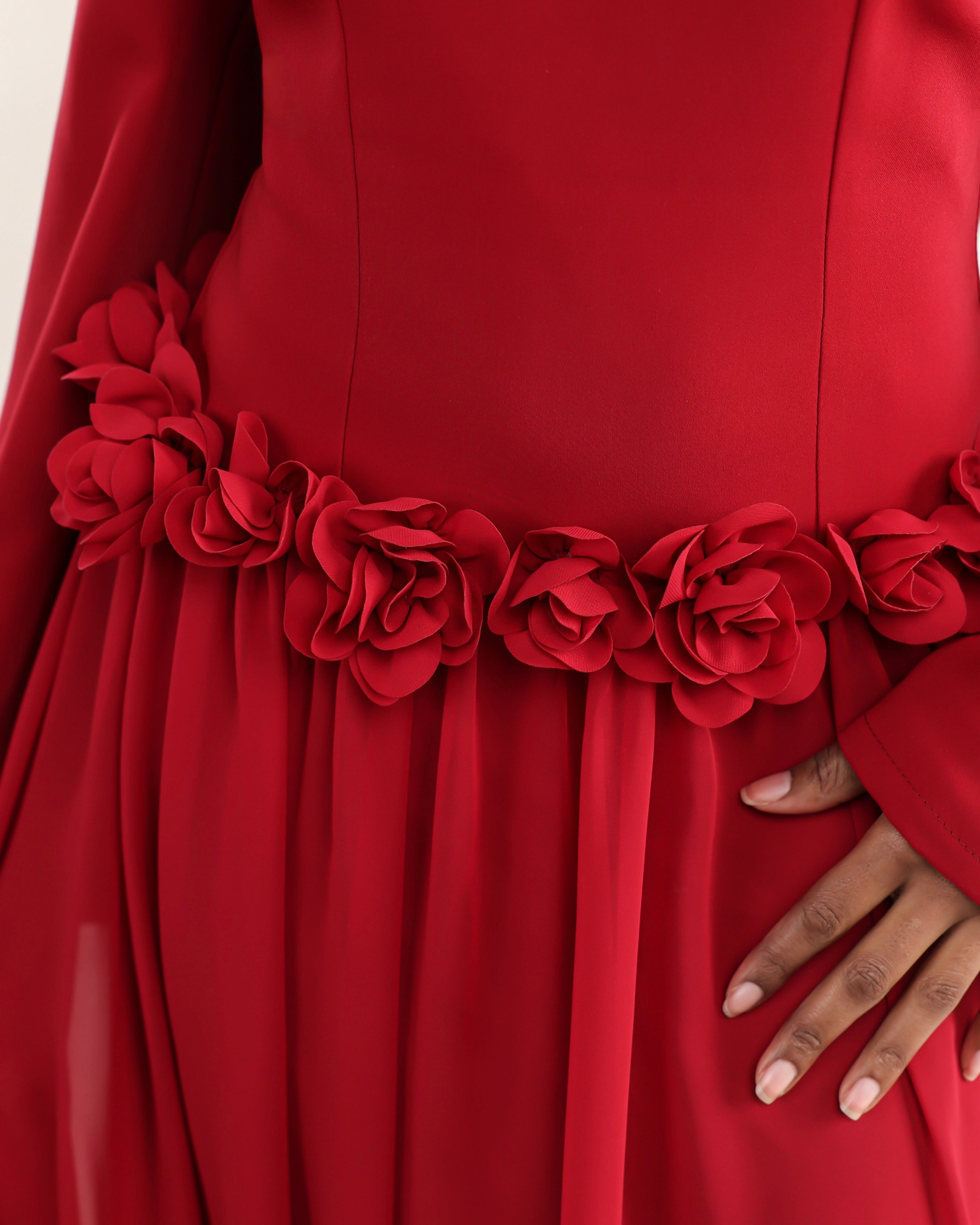 Amaya Flowerfall | Burgundy – batulthecollection