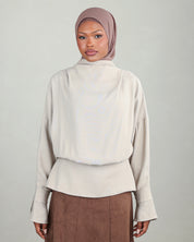 Sana Draped Top | Stone