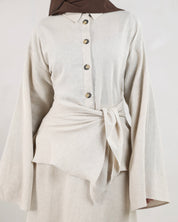 Sabreen Linen Wrap Shirt