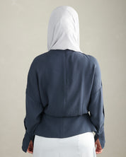 Sana Draped Top | Navy