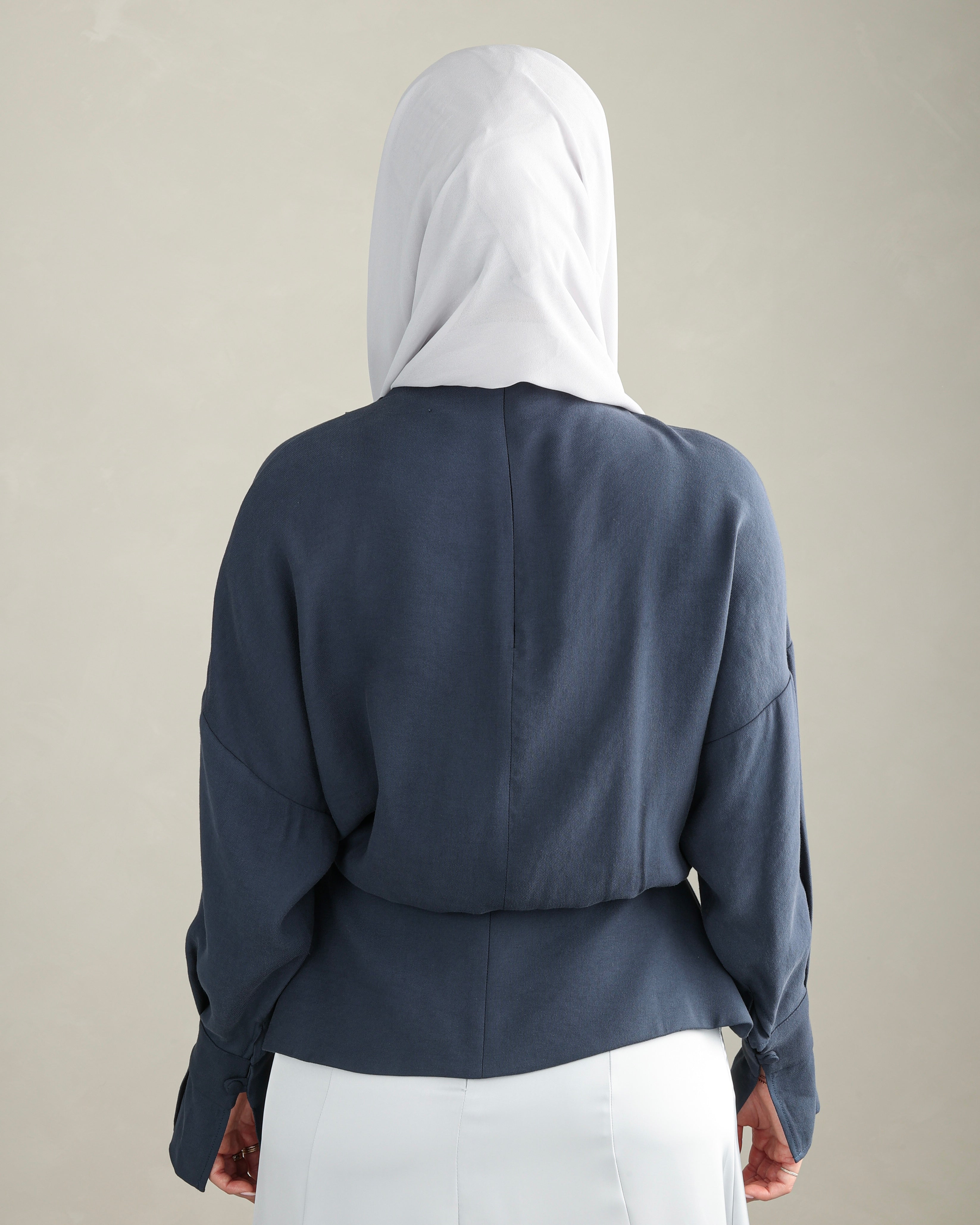 Sana Draped Top | Navy