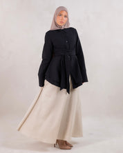 Hana Wrap Shirt | Noir