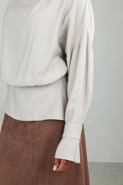 Sana Draped Top | Stone