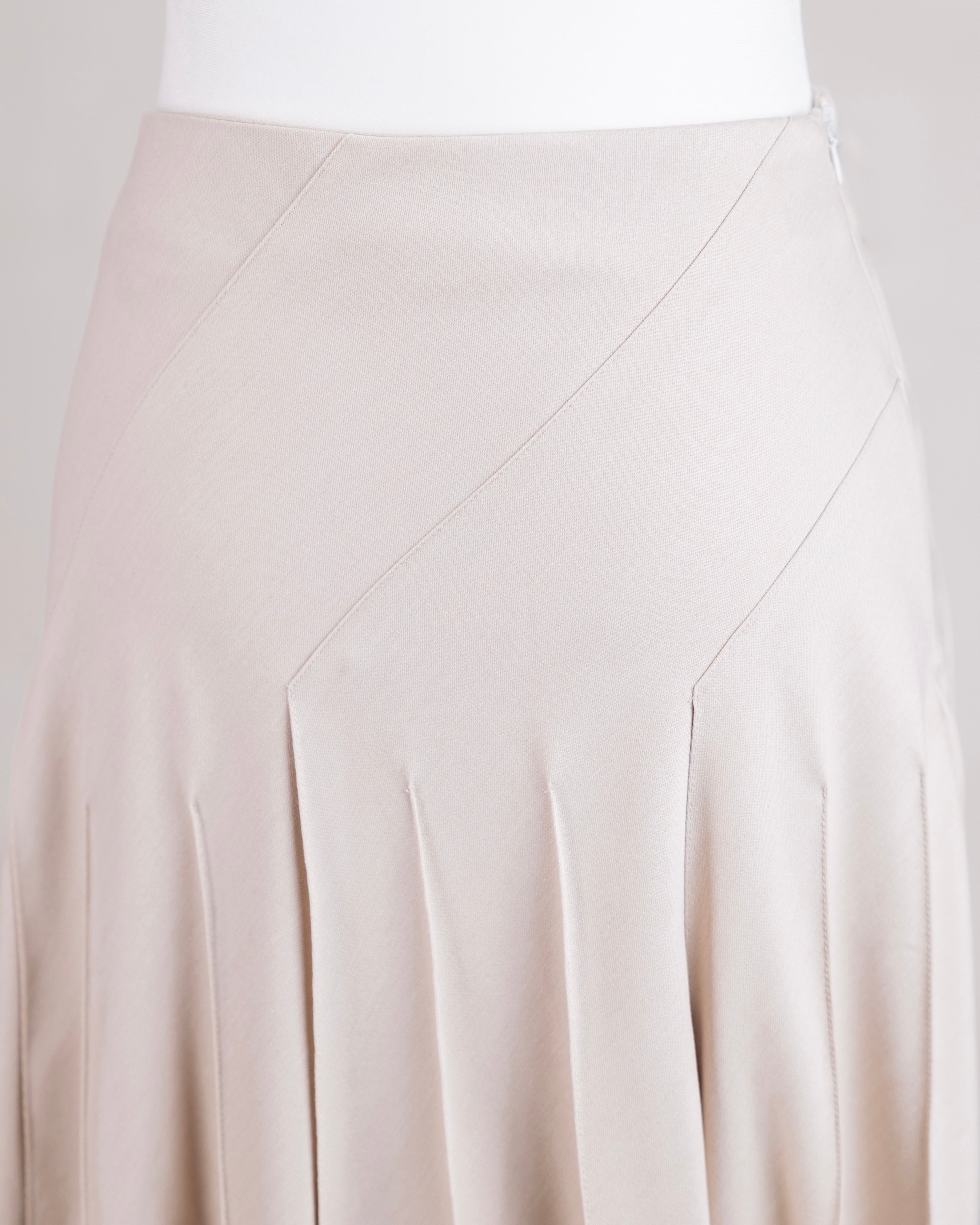 Amara Pleated Skirt | Oatmeal – batulthecollection