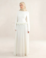 Amaya Flowerfall Gown | Ivory