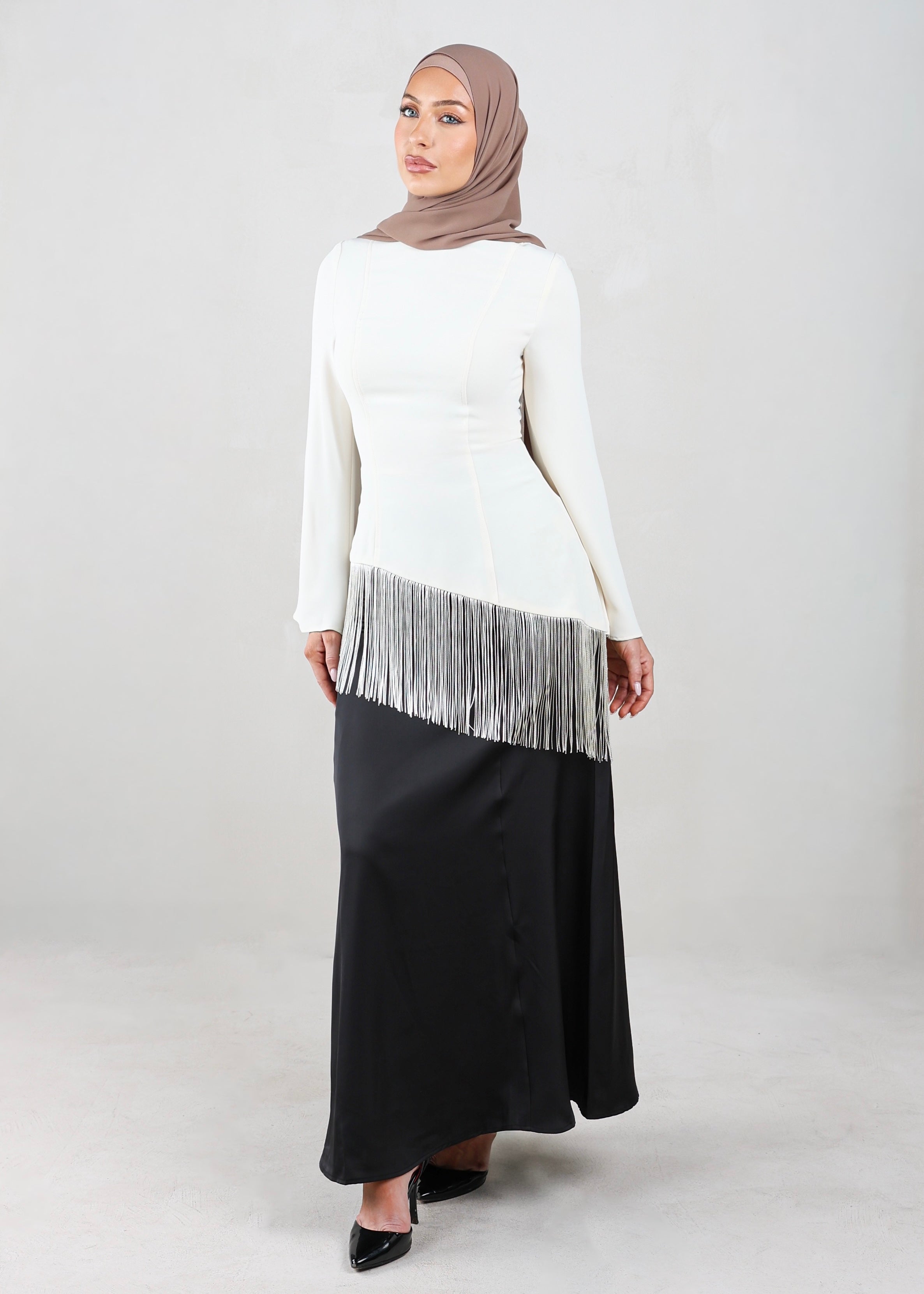 Iman Fringe Tunic | Ecru