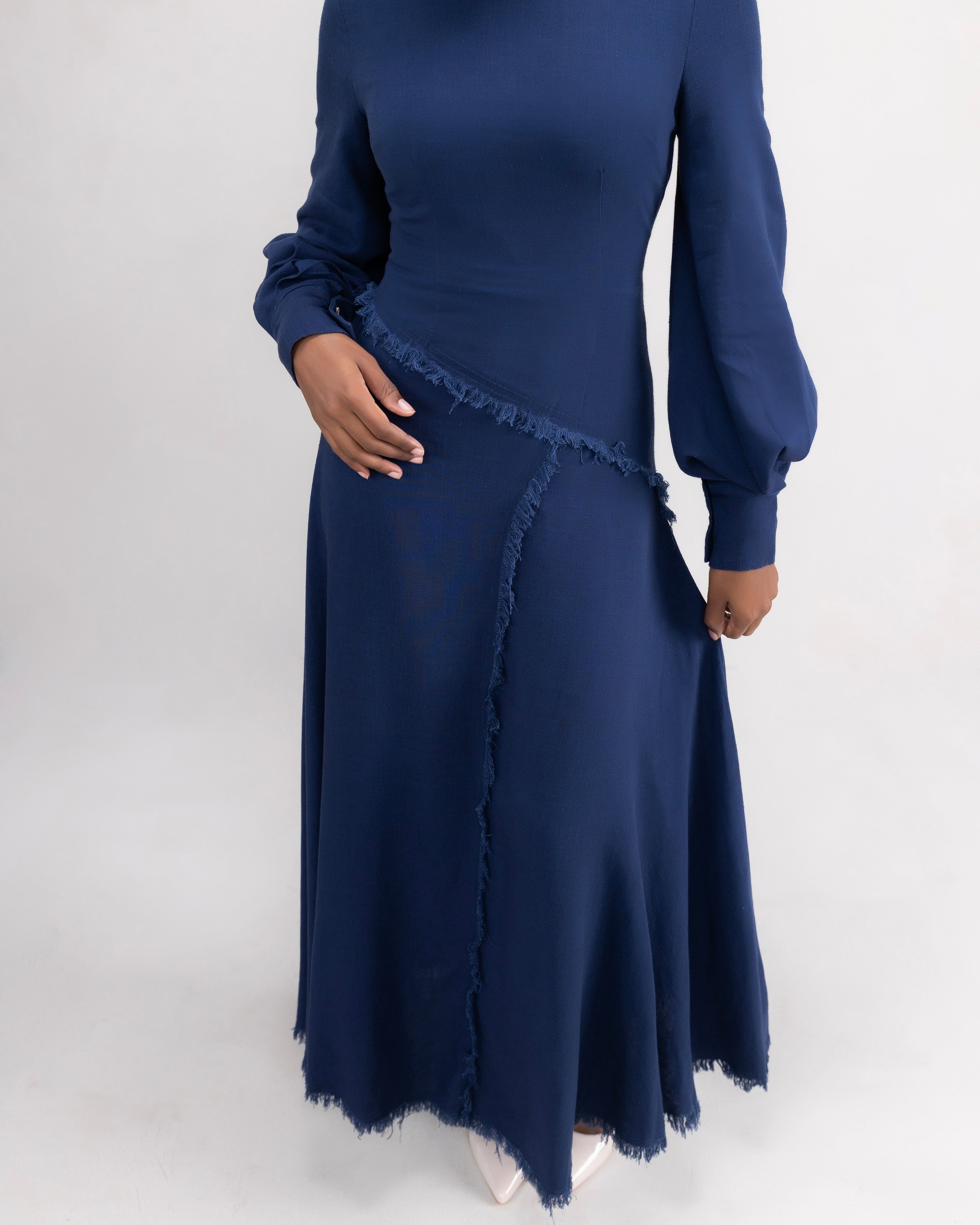 saba lila linen tiered dress The Lila Dress Oat Linen Modest Dress