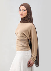 Naomi Batwing Top | Hazelnut