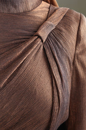 Yana Metallic Gown | Bronze