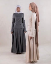 Amara Pleated Skirt | Charcoal