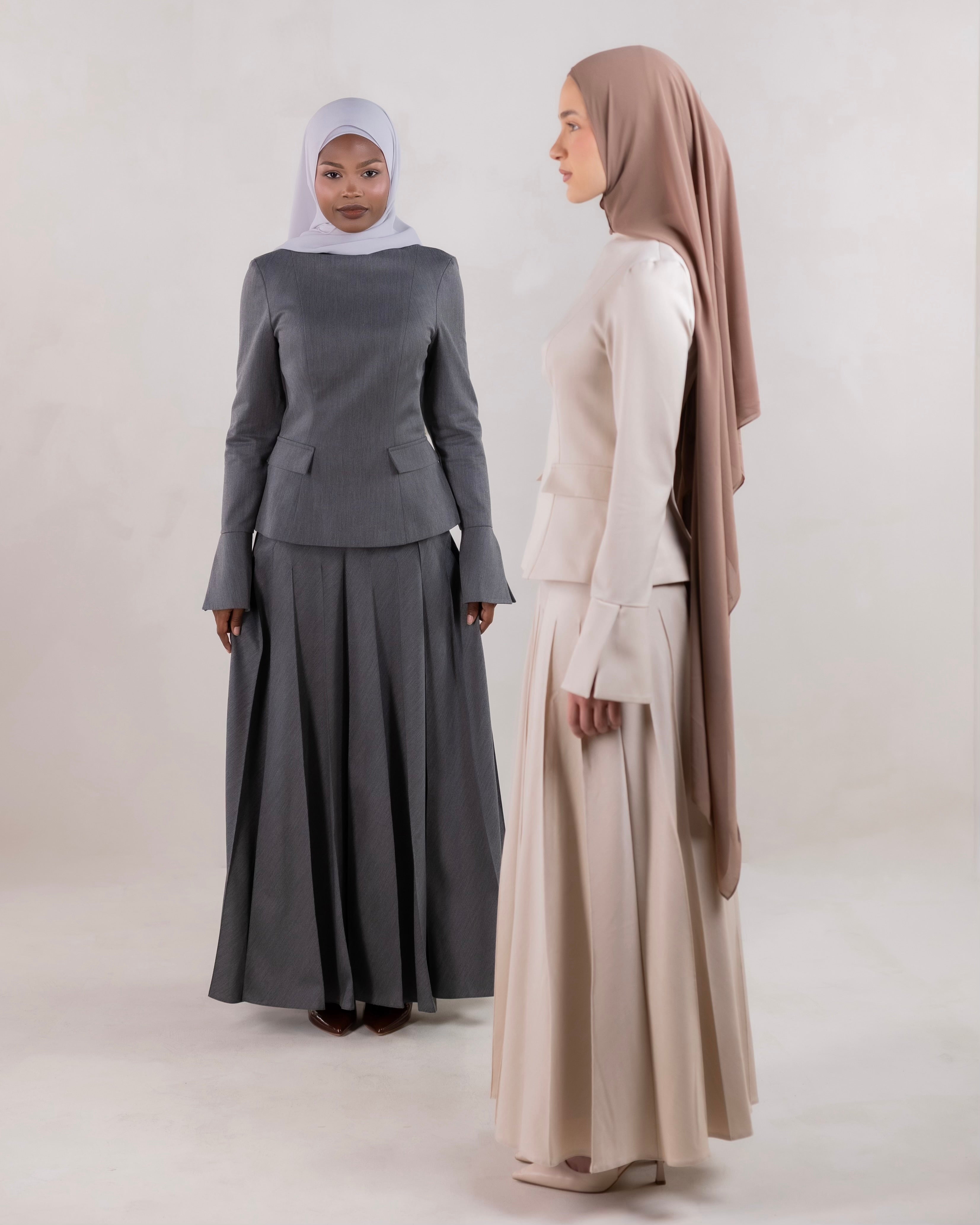 Amara Pleated Skirt | Charcoal