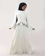 Hadeel Dress | Ecru