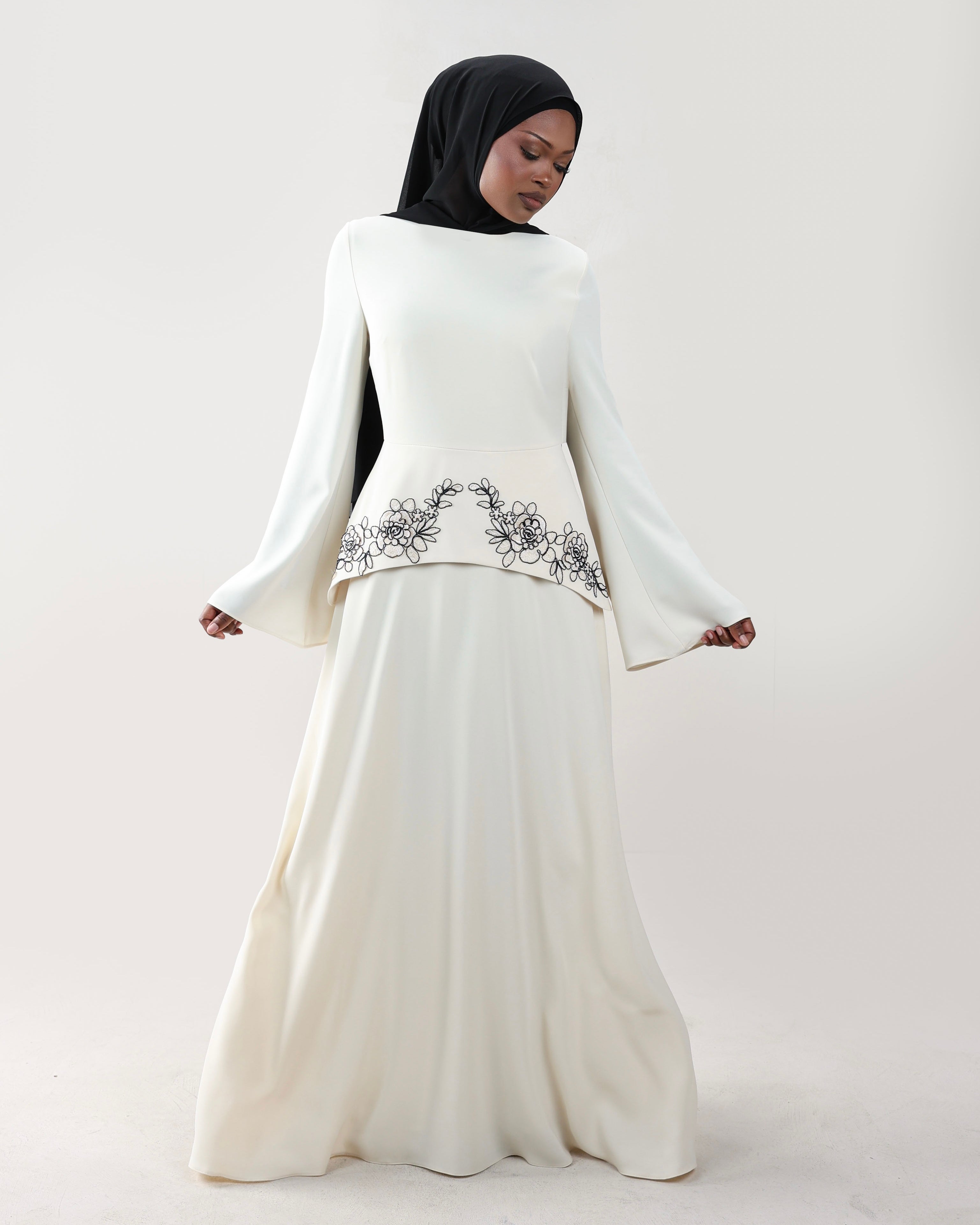 Hadeel Dress | Ecru