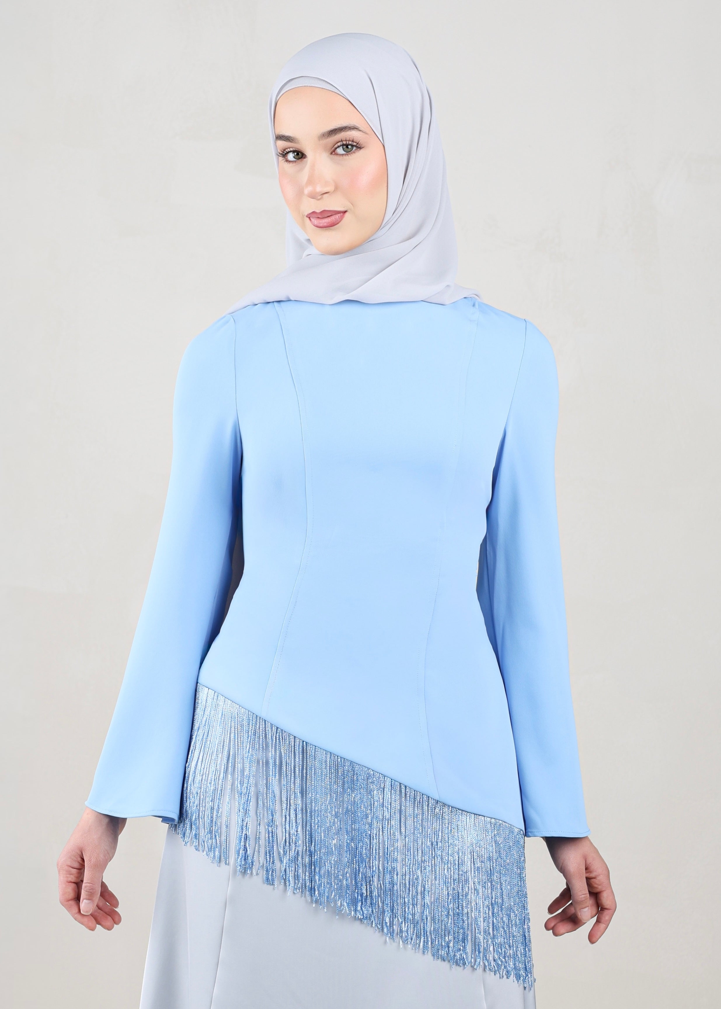 Iman Fringe Tunic | Blue