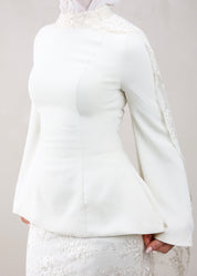 Bella Veil Peplum | Ivory
