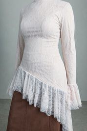 Nawal Ruffled Top | Lace