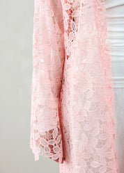 Catalina Crochet Abaya | Pink