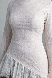 Nawal Ruffled Top | Lace