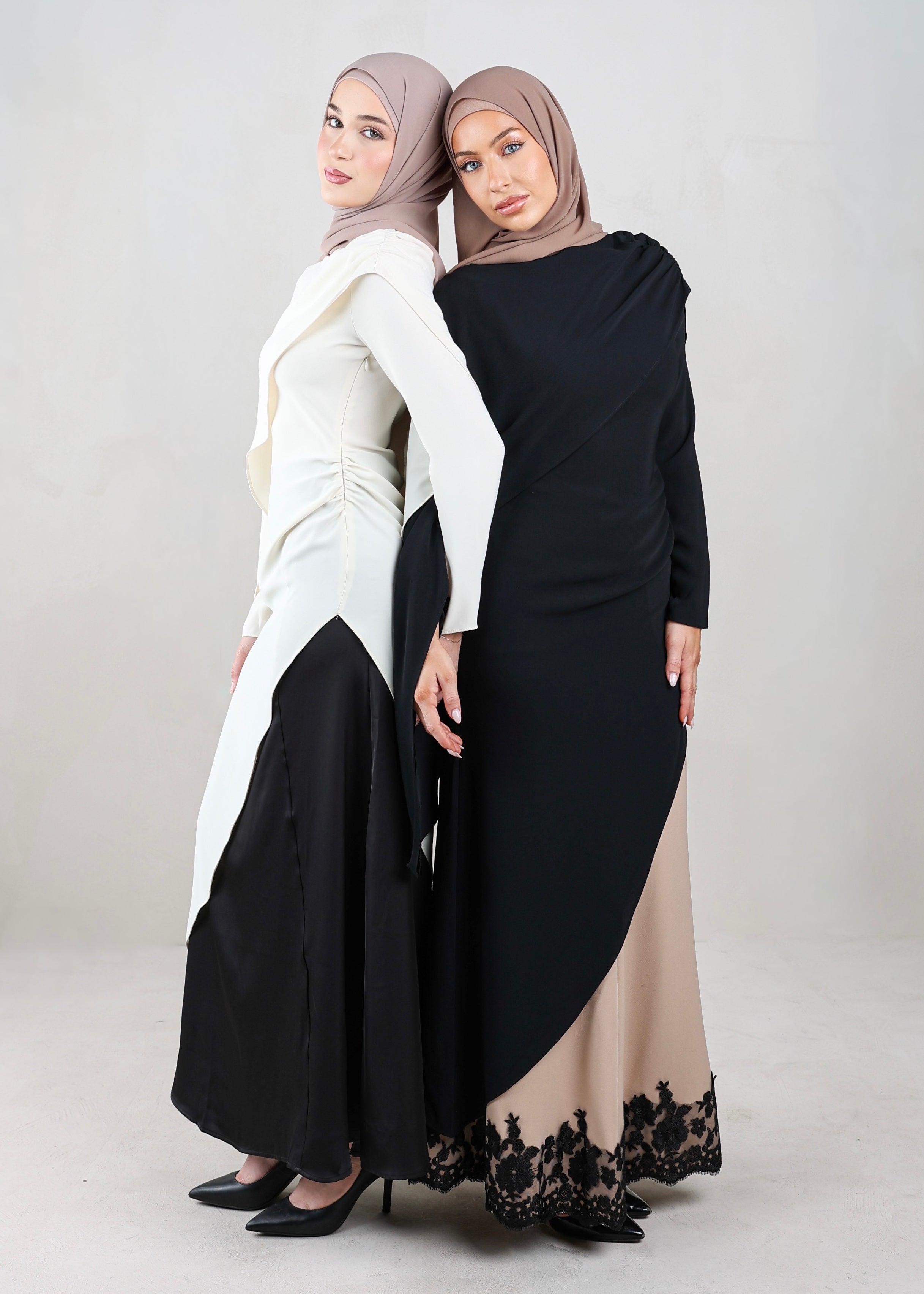 Aleen Asymmetrical Cape Tunic | Noir