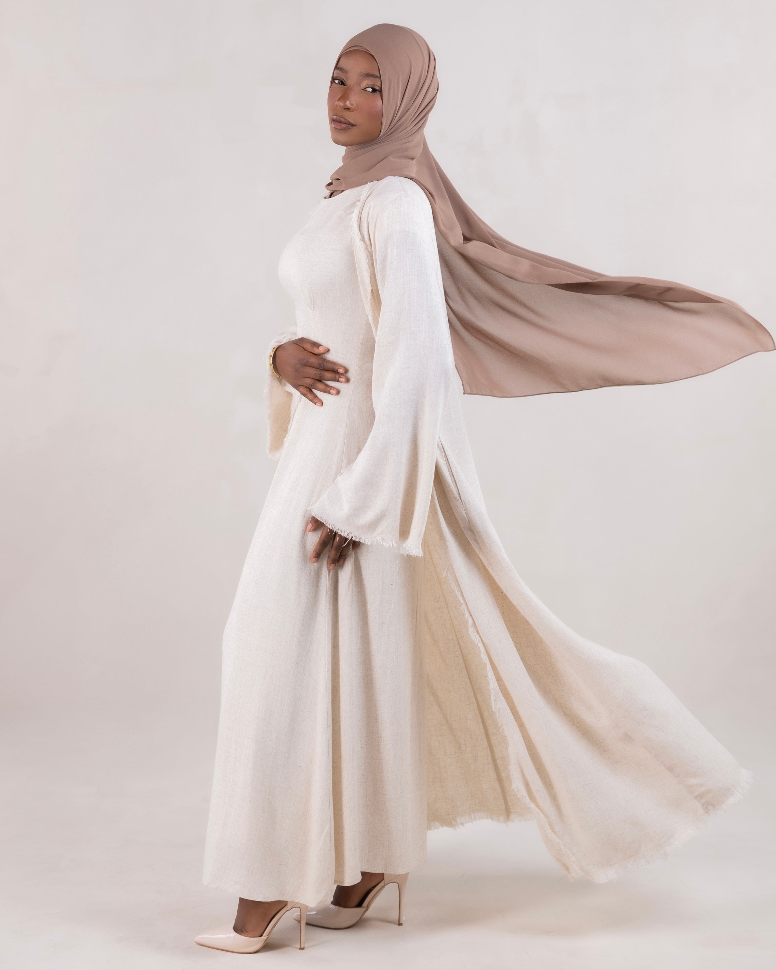 Samia Abaya Set | Natural