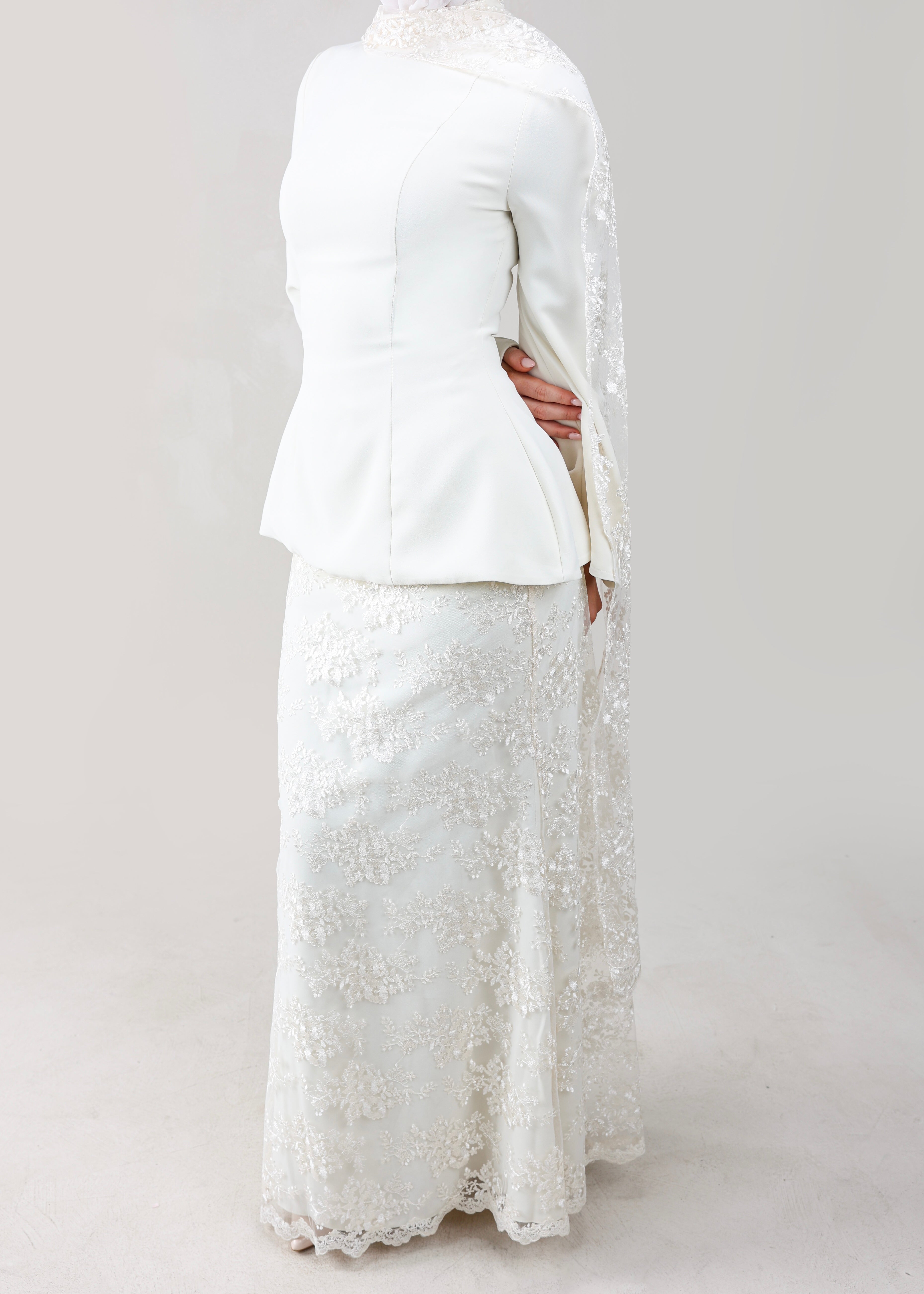 Bella Veil Peplum | Ivory
