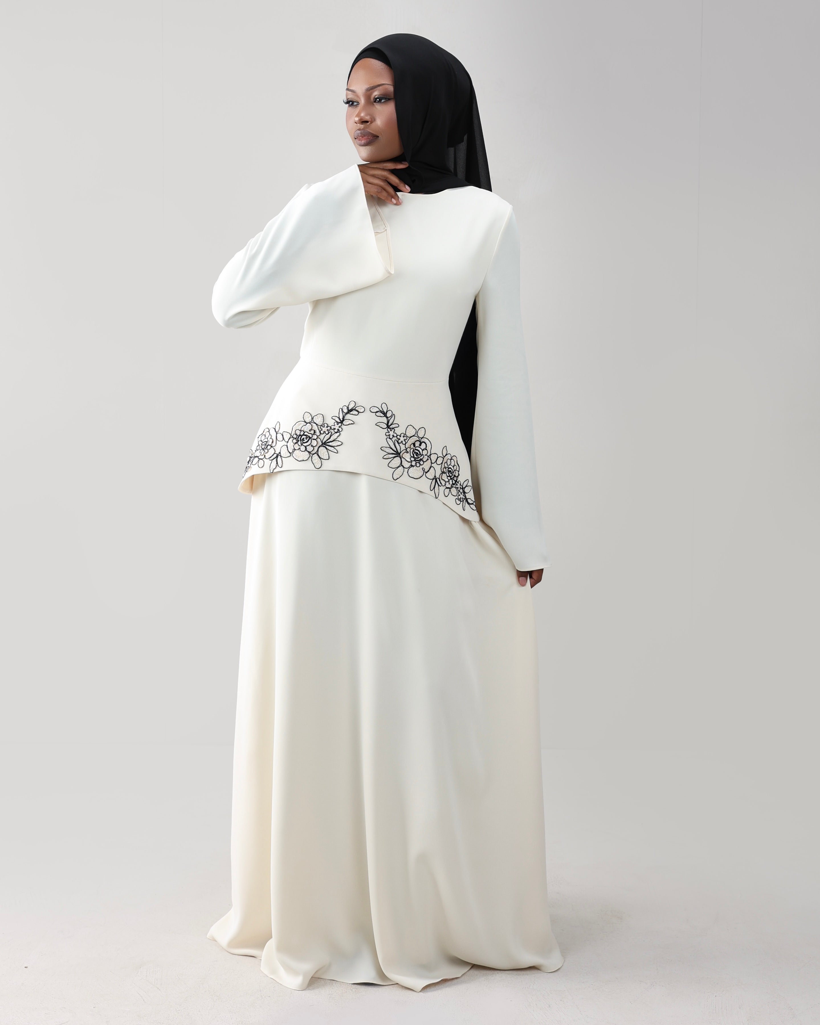 Hadeel Dress | Ecru