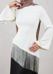 Iman Fringe Tunic | Ecru