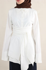 Hana Wrap Shirt | Ivory