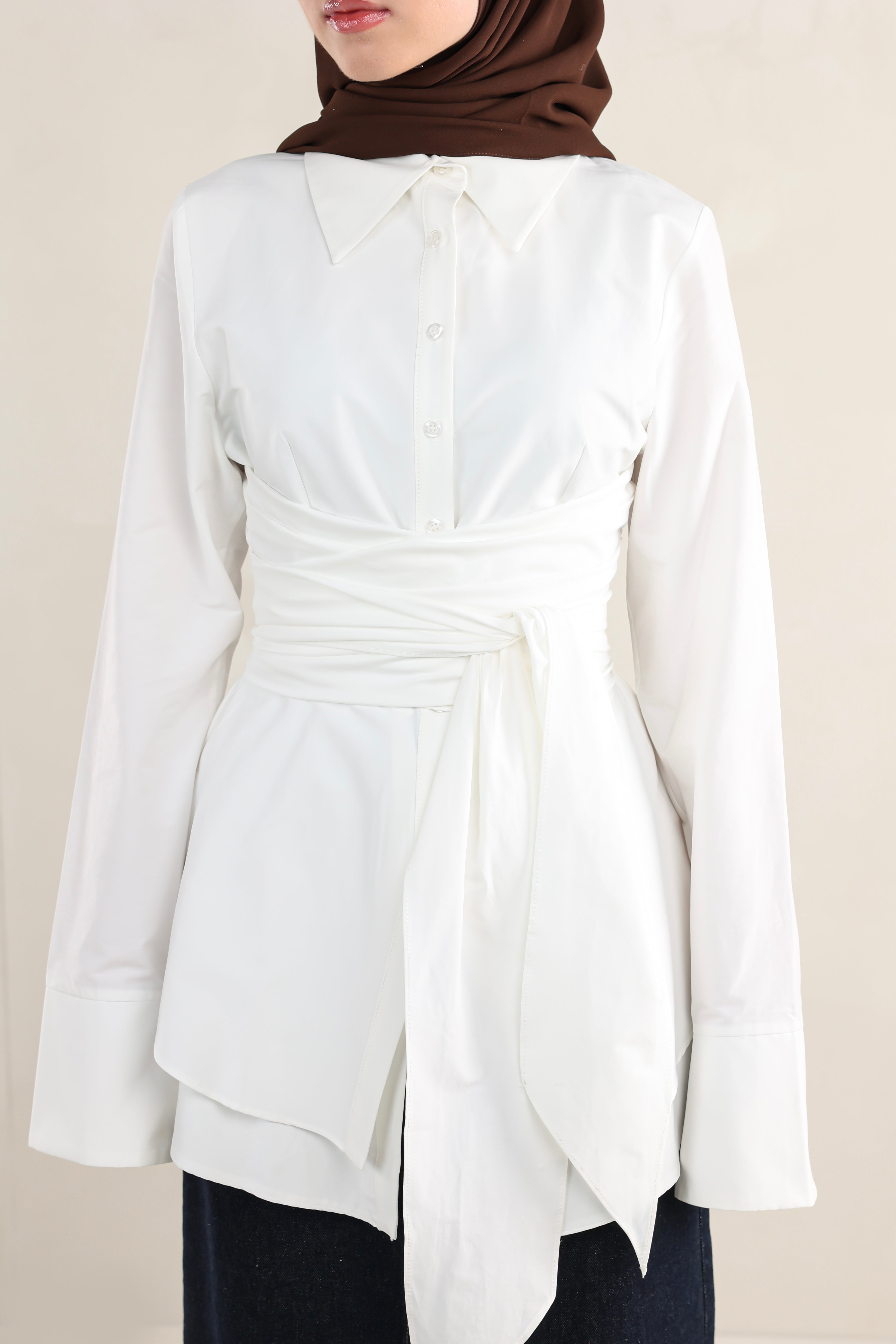 Hana Wrap Shirt | Ivory