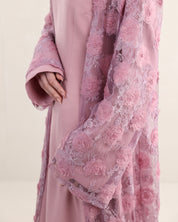 Wardeh Floral Abaya | Pink